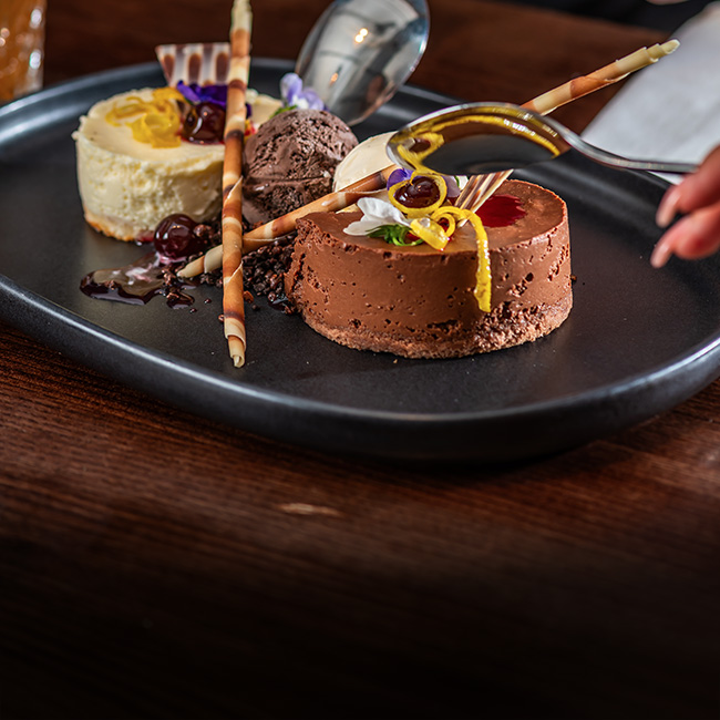 Dessert menu at The Albany