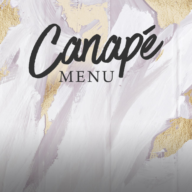 Canapé menu at The Albany